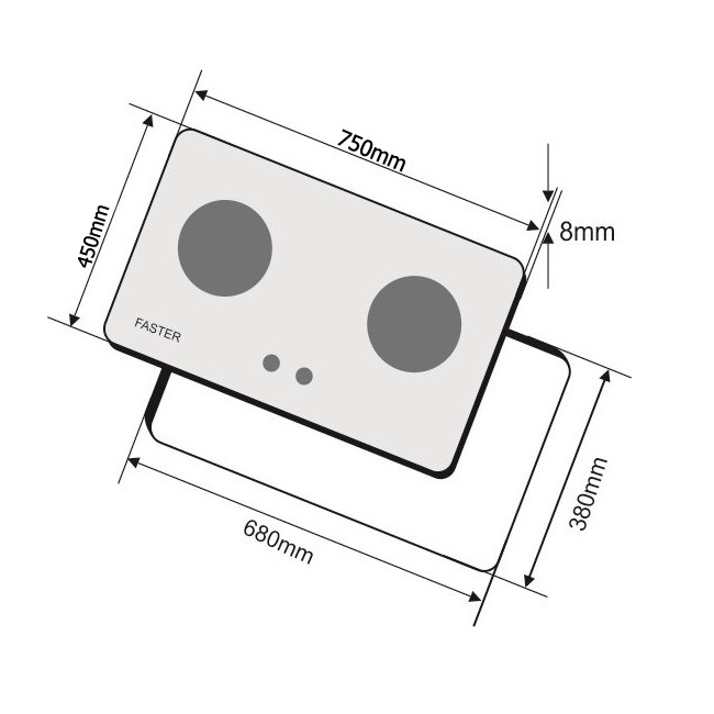 Bếp gas âm Faster FS-208S