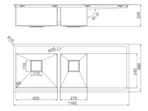 Chậu rửa chén Malloca MS 6306T