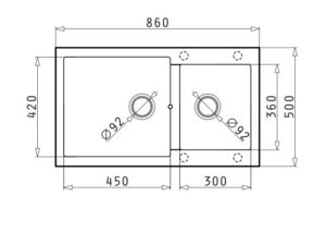 Chậu rửa Hafele Eros HS-G8650 565.83.751 White